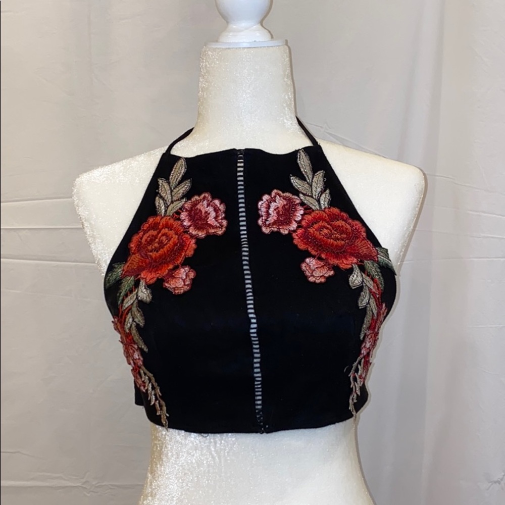 Opened back crop top